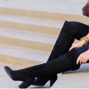 Born Kathleen Black Leather Over the Knee Boots ❤️ SZ 9